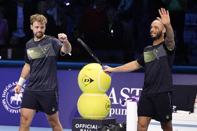 Germany s Kevin Krawietz, and Tim Puetz& xa0; celebrates after winning the double final tennis match of the ATP, Tennis Herren World Tour Finals at the Inalpi Arena in Turin, Italy - - Sunday, November 17, 2024.  Copyright: xMarcoxAlpozzi LaPressex