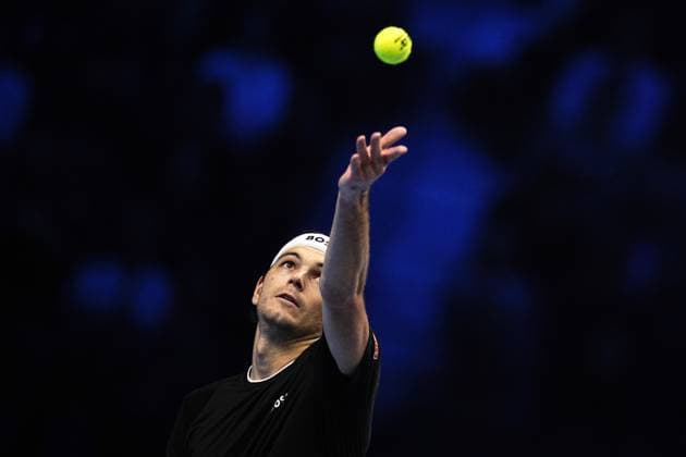 United States Taylor Fritz returns the ball to Italy s Jannik Sinner during& xa0;their singles tennis final match of the ATP, Tennis Herren World Tour Finals at the Inalpi Arena, in Turin, Italy - - Sunday, November 17, 2024.  Copyright: xMarcoxAlpozzi LaPressex