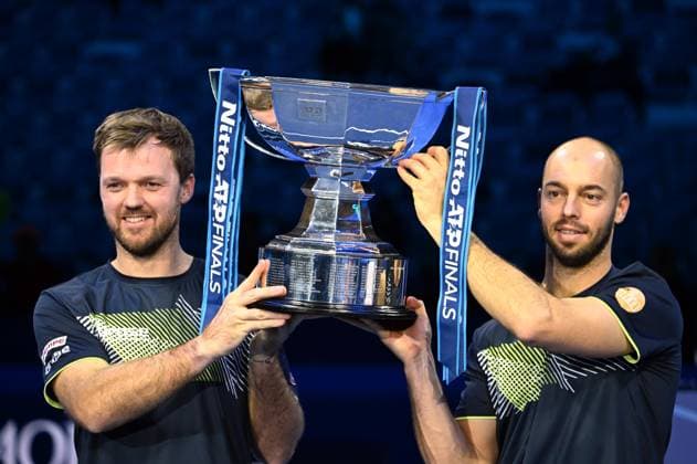 Foto IPP Massimo Rana Torino 17-11-2024 Tennis ATP, Tennis Herren Finals 2024 nella foto i vincitori del doppio tim puetz e kevin krawietz Italy Photo Press - World Copyright italy  Copyright: xR4924_italyphotopressx