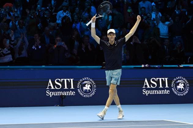 Foto IPP Massimo Rana Torino 17-11-2024 Tennis ATP, Tennis Herren Finals 2024 nella foto jannik sinner vincitore Italy Photo Press - World Copyright italy  Copyright: xR4924_italyphotopressx