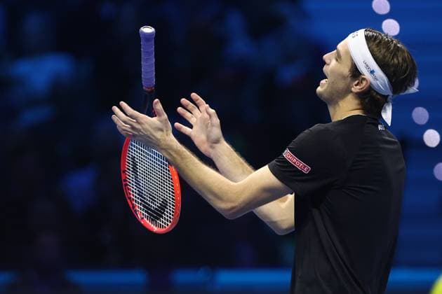 Jannik Sinner vs Taylor Fritz Taylor Fritz of USA looks dejected during the final singles match between Jannik Sinner of Italy and Taylor Fritz of USA on Day eight of the Nitto ATP, Tennis Herren World Tour Finals. Torino Inalpi Arena Italy Copyright: xMarcoxCanonierox