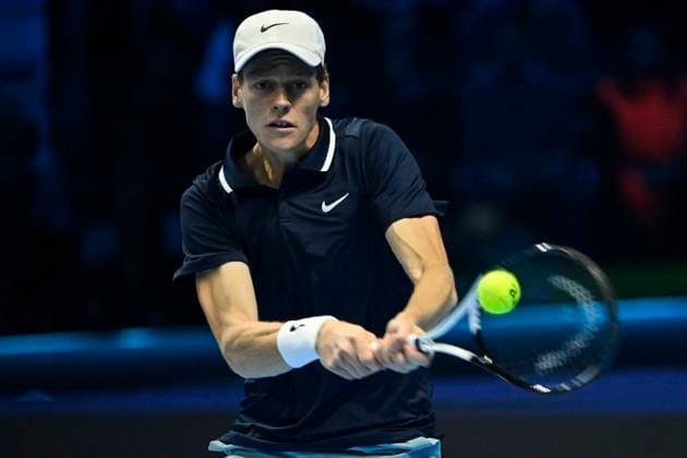 November 17, 2024: Jannik Sinner of Italy in action against Taylor Fritz of the United States during their Men s Single s Nitto ATP, Tennis Herren Finals match during day one of the Nitto ATP Finals at Inalpi Arena on November 17, 2024 in Turin, Italy. - ZUMAg210 20241117_abp_g210_009 Copyright: xStefanoxGuidix