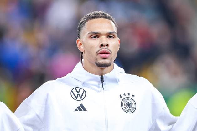 15 11 2024, Football, U21 international match Germany Denmark, Tivoli Stadium Aachen, Season 2024 2025 Pharrel Nnamdi Collins U21 GER 15 North Rhine-Westphalia Germany