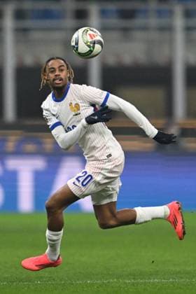 CALCIO - UEFA Nations League - Italy vs France Bradley Barcola of France during the Group A2 - UEFA NATIONS LEAGUE 2024 match between Italy and France on 17 of November 2024 at Giuseppe Meazza San Siro Siro stadium in Milan, Italy. Milan Italy  Copyright: xIPAxSport ABACAx