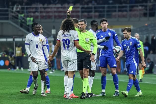 Milano, Italia, November 17th, 2024: Referee Slavko Vincic in action during the UEFA Nations League game between Italy vs France at Stadio San Siro, Milano on November 17th, 2024 (Joao Bravo SPP) Copyright: xJoaoxBravoxx xSPPx spp-en-JoBr-JBF-3106
