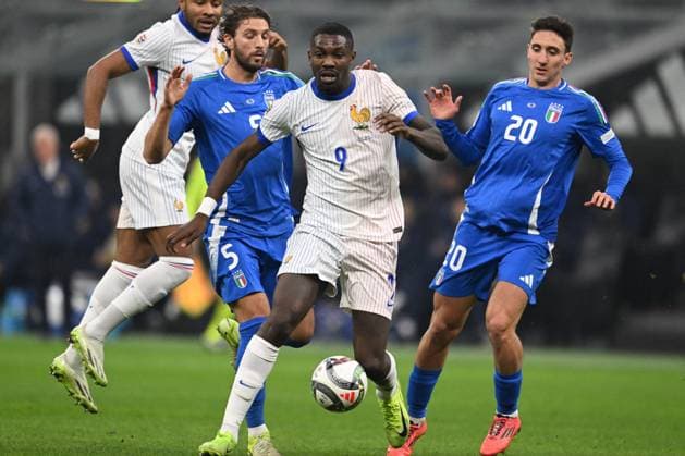 Nations League - Italy v France Marcus Thuram of France during the Group A2 - UEFA NATIONS LEAGUE 2024 match between Italy and France on 17 of November 2024 at Giuseppe Meazza San Siro Siro stadium in Milan, Italy. Photo by IPA ABACAPRESS.COM Milan Italy  Copyright: xIPA ABACAx
