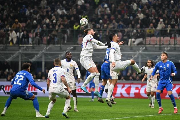 Nations League - Italy v France Adrien Rabiot of France during the Group A2 - UEFA NATIONS LEAGUE 2024 match between Italy and France on 17 of November 2024 at Giuseppe Meazza San Siro Siro stadium in Milan, Italy. Photo by IPA ABACAPRESS.COM Milan Italy  Copyright: xIPA ABACAx