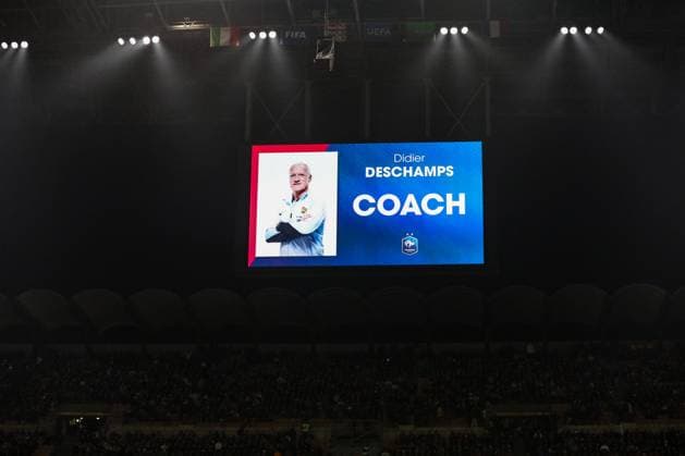 November 17, 2024, Milan, Lombardy, Italy: DIDIER DESCHAMPS of FRANCE during the UEFA Nations League 2024 matchday 6 of 6 between ITALY and FRANCE at San Siro Stadium in Milan, Italy Milan Italy - ZUMAc179 20241117_zep_c179_170 Copyright: xMickaelxChavetx