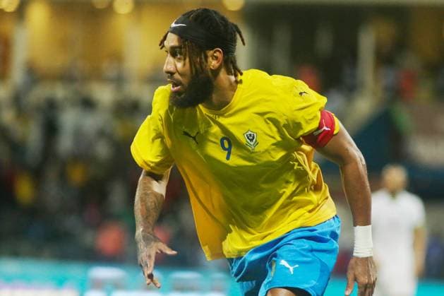 FRANCEVILLE, GABON - NOVEMBER 15: Pierre-Emerick Aubameyang of Gabon and Jamal Harkass of Morocco during the 2025 Men s Africa Cup of Nations {AFCON} qualifier match between Gabon and Morocco at Stade de Franceville stadium on November 15, 2024 in Franceville city, Gabon. Photo by Ndame Etoo. Copyright: xKAMTOxVincentx237699961247xDouax