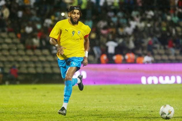 FRANCEVILLE, GABON - NOVEMBER 15: Pierre-Emerick Aubameyang of Gabon and Jamal Harkass of Morocco during the 2025 Men s Africa Cup of Nations {AFCON} qualifier match between Gabon and Morocco at Stade de Franceville stadium on November 15, 2024 in Franceville city, Gabon. Photo by Ndame Etoo. Copyright: xKAMTOxVincentx237699961247xDouax