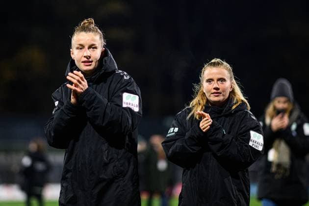 COLOGNE, GERMANY - 18 NOVEMBER, 2024: Ricarda Walkling, Michelle Ulbrich, The match of Women Bundesliga 1.FC Koeln vs SV Werder Bremen at Franz Kremer Stadium  Copyright: xVITALIIxKLIUIEVx