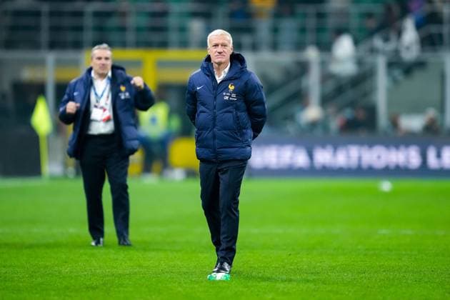 Italy v France - UEFA Nations League 2024 Didier Deschamps head coach of France at the end of the UEFA Nations League 2024 25 League A Group 2 match between Italy and France at Stadio Giuseppe Meazza on November 17, 2024 in Milan, Italy. Milan Stadio Giuseppe Meazza Milan Italy Copyright: xGiuseppexMaffiax NationsLeague_Italy-France_171124_DSC8006