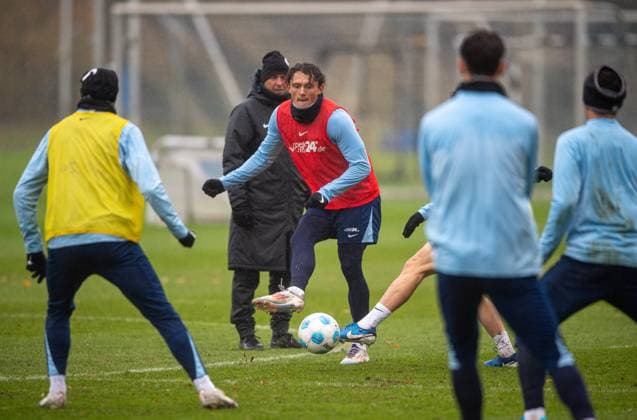 Soccer, Men, Season 2024 25, 2 Bundesliga, Hertha BSC, Training, Fabian Reese Hertha BSC , 19 11 2024, Copyright: xSebastianxRäppold MatthiasxKochx
