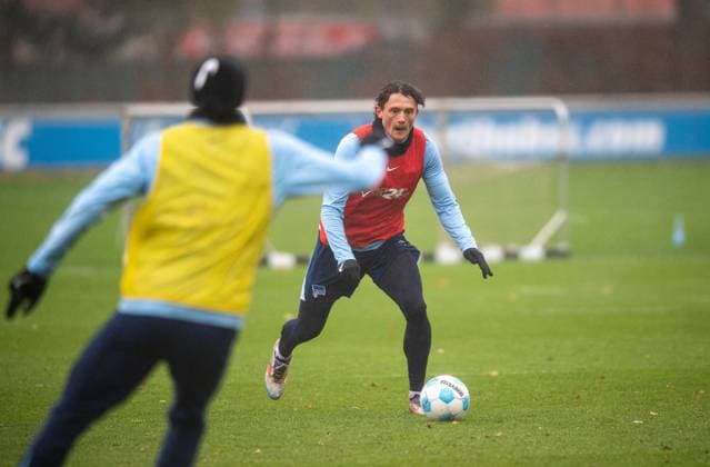 Soccer, Men, Season 2024 25, 2 Bundesliga, Hertha BSC, Training, Fabian Reese Hertha BSC , 19 11 2024, Copyright: xSebastianxRäppold MatthiasxKochx