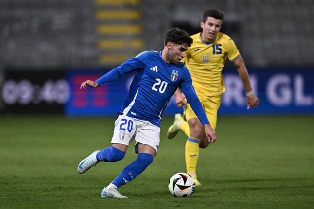 Mp La Spezia 19 11 2024 - amichevole Italia-Ucraina U21, U 21 foto Matteo Papini Image nella foto: Simone Pafundi 