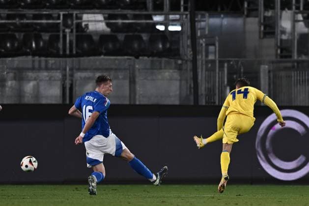 Mp La Spezia 19 11 2024 - amichevole Italia-Ucraina U21, U 21 foto Matteo Papini Image nella foto: gol Ilya Kvasnytsya 