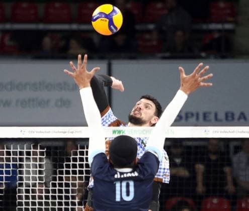back Ilic DORDE Herrsching , He Volleyballl, CEV Challenge Cup, 2024 25, WWK Volleys Herrsching vs Cisnere Alter Tenerife, 19 11 24, BMW Park Muenchen, Copyright: WolfgangxFehrmann