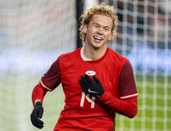 November 19, 2024, Toronto, On, CANADA: Canada forward Jacob Shaffelburg (14) celebrates his second goal against Suriname in CONCACAF Nations League action in Toronto, Tuesday, Nov. 19, 2024. Canada News - November 19, 2024  - ZUMAc35_ 20241119_zaf_c35_142 Copyright: xFrankxGunnx