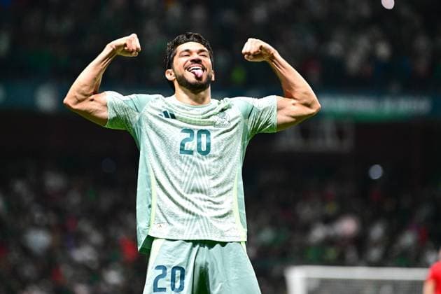 RECORD DATE NOT STATED IV CONCACAF NATIONS LEAGUE 2024-2025 Mexico 4-0 Honduras Henry Martin celebrates his goal 4-0 of Mexico during the Quarterfinals second leg match between Mexican national team, Nationalteam (Mexico) and Honduras as part of the Concacaf Nations League 2024-2025 at Nemesio Diez Stadium on November 19, 2024 in Toluca, Estado de Mexico, Mexico. TOLUCA ESTADO DE MEXICO MEICO  Copyright: xAdrianxMaciasx 20241119224503_CNL_CFV_MEX_HON_MARTIN303