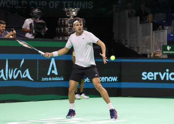Daniel Altmaier GER , Davis Cup Final 2024, Palacio de Deportes JosÃ Copyright: xJuergenxHasenkopfx
