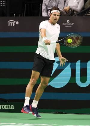 Daniel Altmaier GER , Davis Cup Final 2024, Palacio de Deportes JosÃ Copyright: xJuergenxHasenkopfx