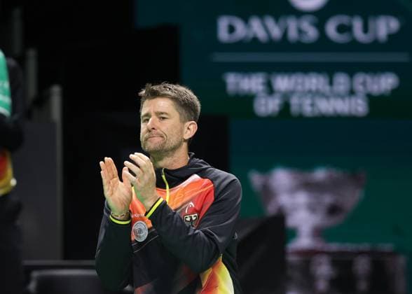 Team captain Michael Kohlmann GER applauds,, Davis Cup Final 2024, Palacio de Deportes JosÃ Copyright: xJuergenxHasenkopfx