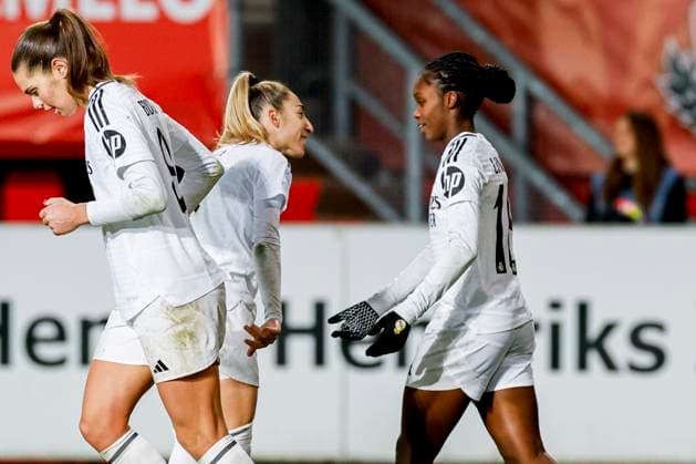 Linda Caicedo of Real Madrid scores the 1:1 and celebrates the goal , UEFA Women s Champions League 2024 25 Group Stage MD4, FC Twente v Real Madrid CF, FC Twente Stadium, November 20, 2024, Enschede, Netherlands.