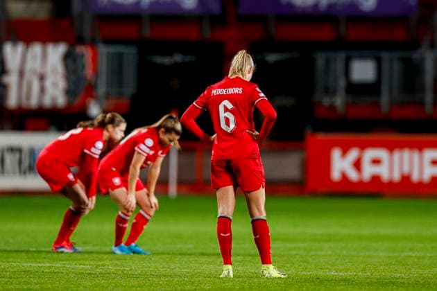 Ella Peddemors of FC Twente looks dejected , UEFA Women s Champions League 2024 25 Group Stage MD4, FC Twente v Real Madrid CF, FC Twente Stadium, November 20, 2024, Enschede, Netherlands.