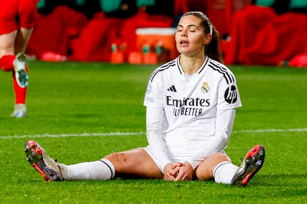 Signe Bruun of Real Madrid looks dejected , UEFA Women s Champions League 2024 25 Group Stage MD4, FC Twente v Real Madrid CF, FC Twente Stadium, November 20, 2024, Enschede, Netherlands.