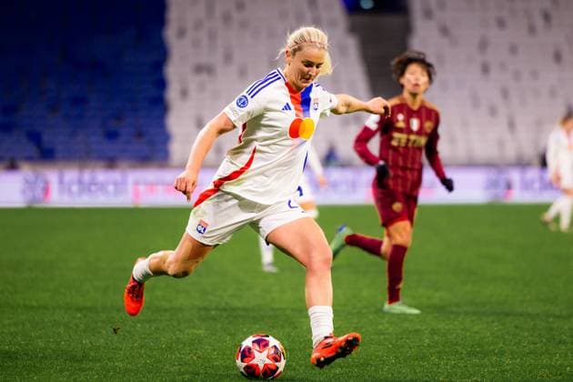 Lyon, France Lindsey Horan (26 Olympique Lyonnais) in action during the UEFA Women?s Champions League game between Olympique Lyonnais and AS Roma at Groupama Stadium in Lyon, France. (Pauline FIGUET SPP) Copyright: xPaulinexFIGUETx xSPPx spp-en-PaFiSp-PF_OLASR1776