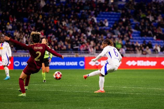 Lyon, France Melchie Dumornay (6 Olympique Lyonnais) in action during the UEFA Women?s Champions League game between Olympique Lyonnais and AS Roma at Groupama Stadium in Lyon, France. (Pauline FIGUET SPP) Copyright: xPaulinexFIGUETx xSPPx spp-en-PaFiSp-PF_OLASR1778