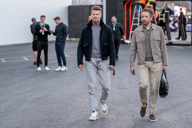 LAS VEGAS, UNITED STATES: Nico Hulkenberg, racing for the Haas F1 team during the 2024 Formula 1 Las Vegas Grand Prix at the Las Vegas Street Circuit in Las Vegas, United States