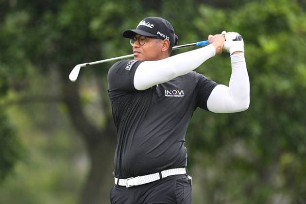 GOLF AUSTRALIAN PGA, Golf Herren English-South African golfer Robin Williams plays a shot during the Australian PGA Championship at Royal Queensland Golf Club in Brisbane, Thursday, November 21, 2024. ( NO ARCHIVING, EDITORIAL USE ONLY, NO USE IN BOOKS WITHOUT CONSENT BRISBANE QUEENSLAND AUSTRALIA  Copyright: xJONOxSEARLEx 20241121129688320619