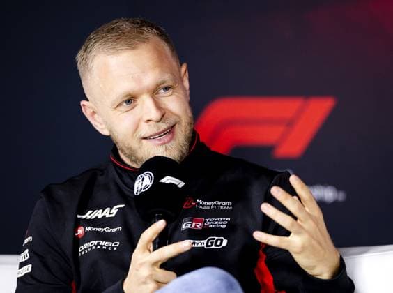 LAS VEGAS - Kevin Magnussen (Haas F1 Team) during a press conference, PK, Pressekonferenz prior to the Las Vegas Grand Prix. ANP SEM VAN DER WAL xVIxANPxSportx xxANPxIVx 513928194 originalFilename: 513928194.jpg