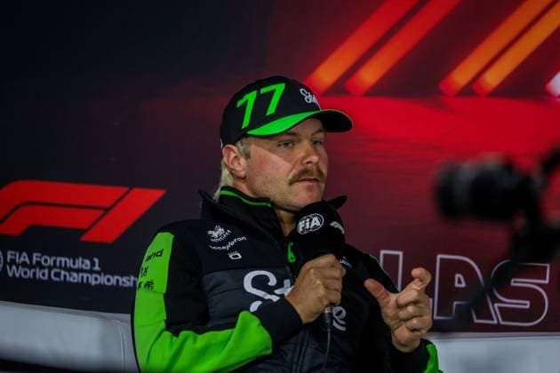 Formula 1 GP Las Vegas USA Thursday, 21 11 2024 Valtteri Bottas 77, Stake F1 Team Kick Sauber in the press conference Formula 1 GP Las Vegas USA Thursday, 21 11 2024 Copyright: xBEAUTIFULxSPORTS Erlhofx