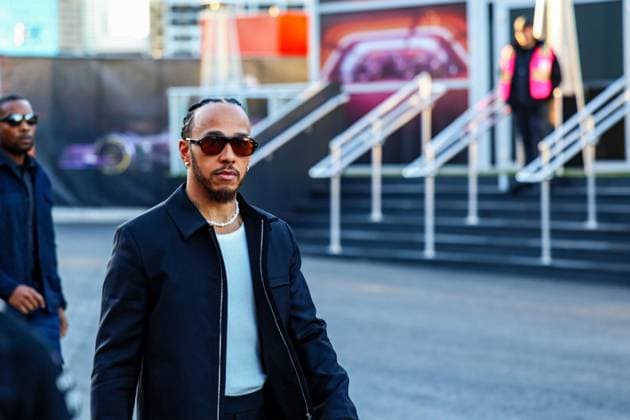 Formula 1 GP Las Vegas USA Thursday, 21 11 2024 Lewis Hamilton 44, Mercedes AMG Petronas F1 Team Formula 1 GP Las Vegas USA Thursday, 21 11 2024 Copyright: xBEAUTIFULxSPORTS Erlhofx