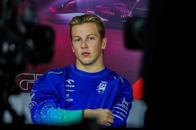 Formula 1 GP Las Vegas USA Thursday, 21 11 2024 Liam Lawson, 30, Visa Cash App RB Formula One Team at the press conference Formula 1 GP Las Vegas USA Thursday, 21 11 2024 Copyright: xBEAUTIFULxSPORTS Erlhofx