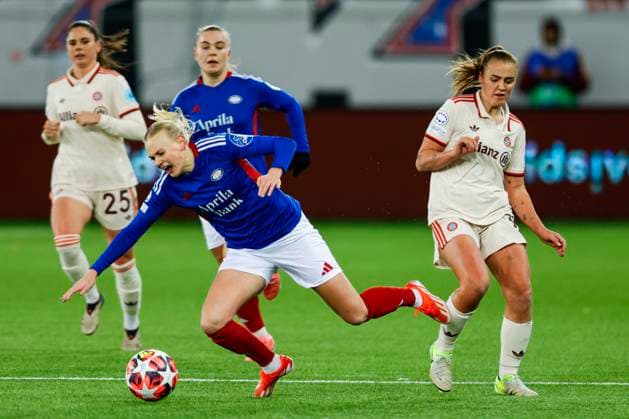 Mesterligaen football women, group C Valerenga Bayern Munich undefined Oslo 20241121 Valerenga s Karina Saevik during the group stage match in the women s championship between Valerenga and Bayern Munich at the Intility Arena Photo Jonas Been Henriksen NTB Oslo Norway EDITORIAL USE ONLY RESTRICTED USE FOR BETTING COMPANIES  Copyright: xJonasxBeenxHenriksenx xNTBx