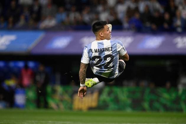 Bilder des Jahres 2024, Sport 11 November Sport Themen der Woche KW47 BUENOS AIRES, ARGENTINA - NOVEMBER 19: Lautaro Martinez of Argentina scoring goal during the South American FIFA World Cup, WM, Weltmeisterschaft, Fussball 2026 Qualifier match between Argentina and Peru at Estadio Alberto J. Armando on November 19, 2024 in Buenos Aires, Argentina. Photo D.Halisz SFSI Argentina v Peru - FIFA World Cup 2026 Qualifier Copyright: xx