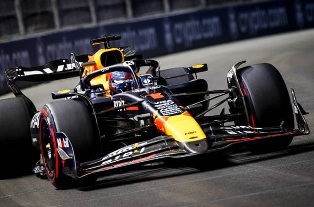 LAS VEGAS - Max Verstappen (Red Bull Racing) during 1st free practice for the Las Vegas Grand Prix. ANP SEM VAN DER WAL xVIxANPxSportx xxANPxIVx 513984935 originalFilename: 513984935.jpg