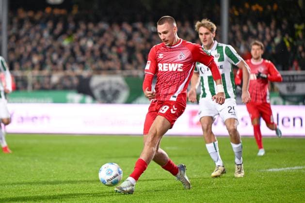 22 11 2024, Football, 2 Bundesliga, Matchday 13 Season 2024 2025, Preußen Münster 1 FC Köln, Tim Lemperle 1 FC Köln xRHR PHOTO TKx Copyright: RHR-FOTOx RHR-FOTO TK