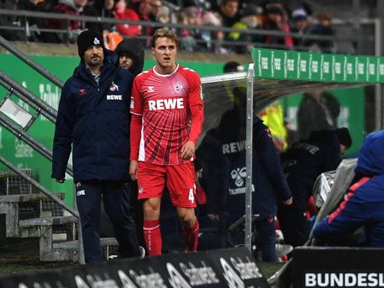 Timo Huebers 1 FC Koeln injured during the 2 Bundesliga match between Preußen Münster and 1 FC Köln at Preußenstadion on November 22, 2024 in Münster, Germany Photo by Ralf Treese DeFodi Images Timo Huebers 1 FC Koeln injured during the 2 Bundesliga match between Preußen Münster and 1 FC Köln at Preußenstadion on November 22, 2024 in Münster, Germany Photo by Ralf Treese DeFodi Images DFB DFL REGULATIONS PROHIBIT ANY USE OF PHOTOGRAPHS AS IMAGE SEQUENCES AND OR QUASI VIDEO Defodi 521 SCPKOE20241122 016 Defodi-521 not used in POL SRB CRO FRA GBR NED ITA USA DFB DFL REGULATIONS PROHIBIT ANY USE OF PHOTOGRAPHS AS IMAGE SEQUENCES AND OR QUASI-VIDEO.