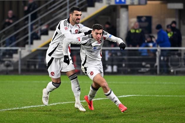 Paderborn, Home Deluxe Arena, 22 11 24, GER, Herren, 2 Bundesliga, Saison 2024 2025, SC Paderborn 07 1 FC Nuernberg Bild Stefanos TZIMAS Nuernberg jubilates after his goal for 1 2 Only for editorial use DFL regulations prohibit any use of photographs as image sequences and or quasi video NRW Germany