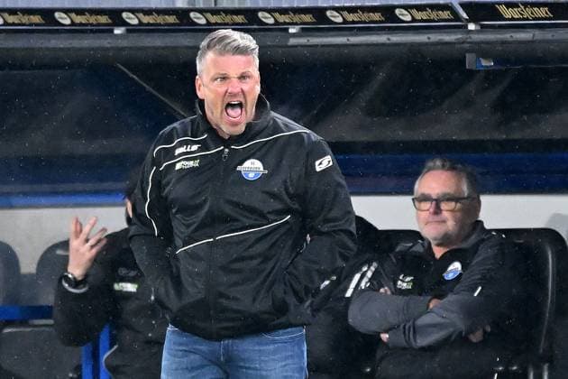 Paderborn, Home Deluxe Arena, 22 11 24, GER, Herren, 2 Bundesliga, Saison 2024 2025, SC Paderborn 07 1 FC Nuernberg Bild Trainer Lukas KWASNIOK Paderborn Only for editorial use DFL regulations prohibit any use of photographs as image sequences and or quasi video NRW Germany