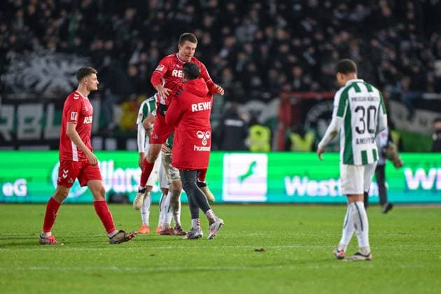 22 11 2024, Football, 2 Bundesliga, Matchday 13 Season 2024 2025, Preußen Münster 1 FC Köln, Dominique Heintz 1 FC Köln , Mark Uth 1 FC Köln xRHR PHOTO TKx Copyright: RHR-FOTOx RHR-FOTO TK