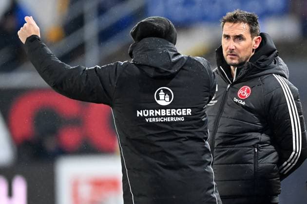 Paderborn, Home Deluxe Arena, 22 11 24, GER, Herren, 2 Bundesliga, Saison 2024 2025, SC Paderborn 07 1 FC Nuernberg Bild Trainer Miroslav KLOSE Nuernberg Only for editorial use DFL regulations prohibit any use of photographs as image sequences and or quasi video NRW Germany