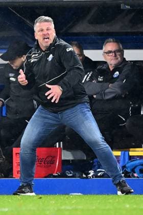 Paderborn, Home Deluxe Arena, 22 11 24, GER, Herren, 2 Bundesliga, Saison 2024 2025, SC Paderborn 07 1 FC Nuernberg Bild Trainer Lukas KWASNIOK Paderborn Only for editorial use DFL regulations prohibit any use of photographs as image sequences and or quasi video NRW Germany