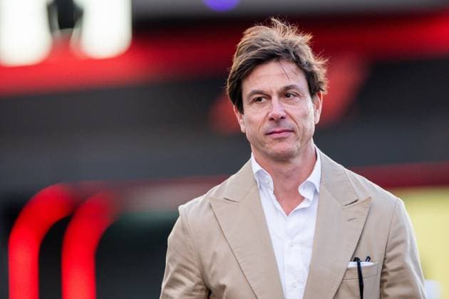 22nd November 2024; Las Vegas, Nevada, USA. F1 Las Vegas Grand Prix; FP3 and Qualifying Day; F1 Team Mercedes team principal Toto Wolff walks in the paddock  ActionPlus12717859 BobxKupbens