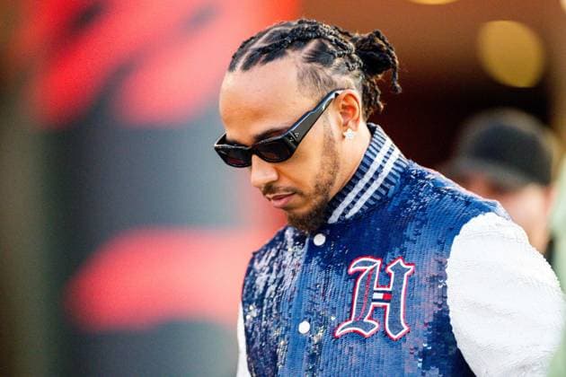 22nd November 2024; Las Vegas, Nevada, USA. F1 Las Vegas Grand Prix; FP3 and Qualifying Day; Lewis Hamilton (44) of United Kingdom and team Mercedes-AMG Petronas F1 Team walks in the paddock  ActionPlus12717867 BobxKupbens