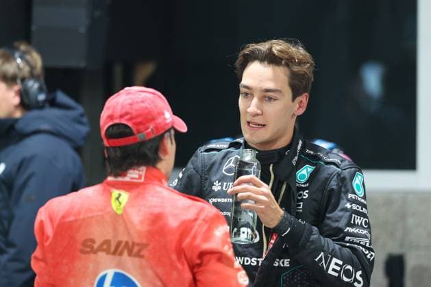 Winner of Qualifying, Pole Position, George Russell Mercedes AMG , Las Vegas Grand Prix, Motorsport, Men, Formula 1, Qualifying, 22 11 2024 Las Vegas Nevada USA Copyright: xkolbert-press ChristianxKolbertx